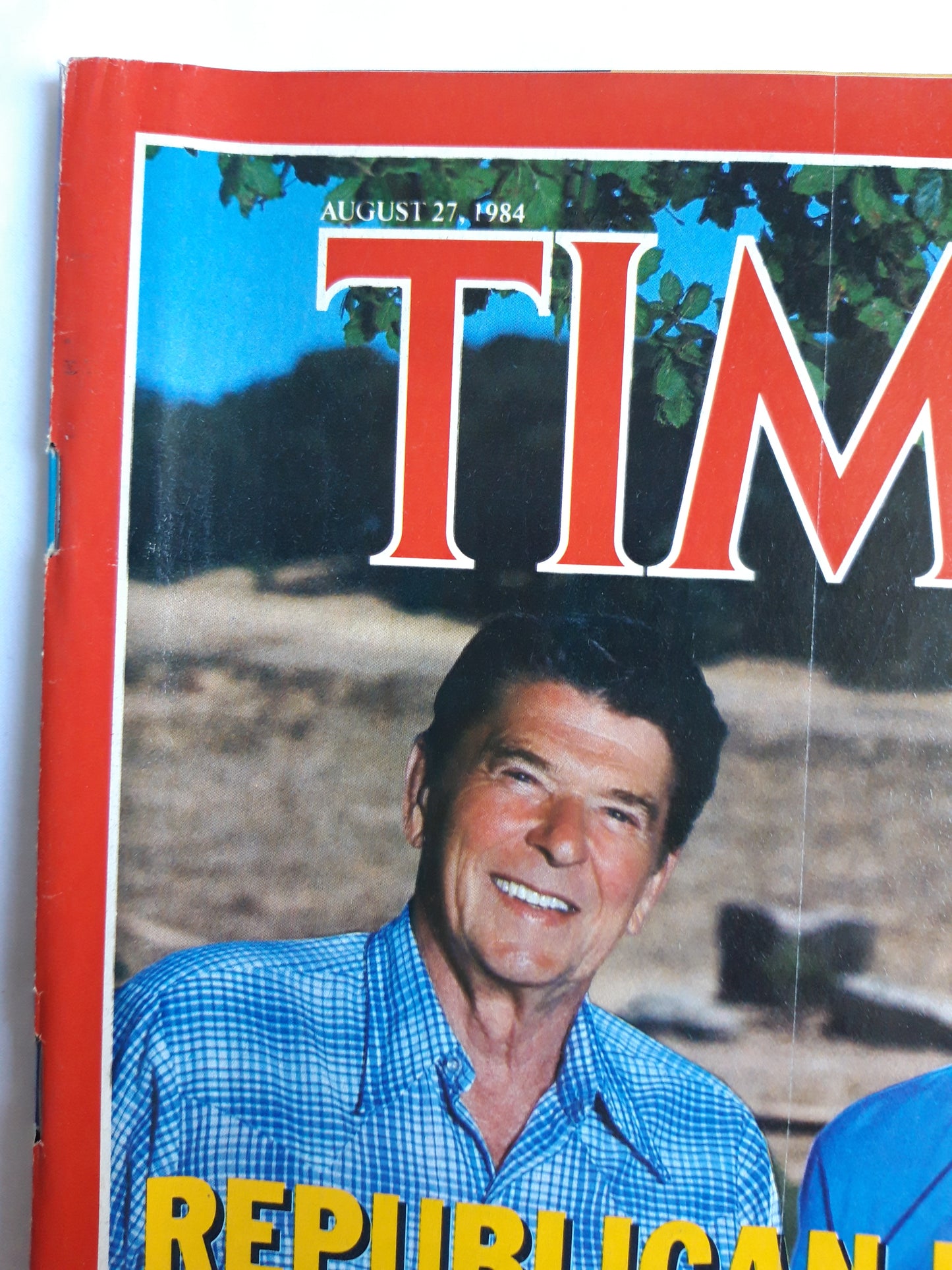 Time magazine Republican Ronald Reagan George Bush Encore Coronation in Dallas Do Figures lie? 27.08.1984 August 1984