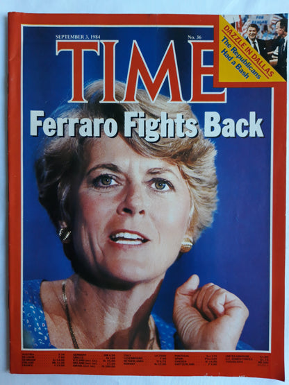Time magazine Geraldine Ferraro Fights Back The Republicans 03.09.1984 September 1984 No.36