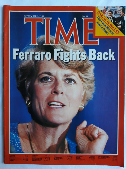 Time magazine Geraldine Ferraro Fights Back The Republicans 03.09.1984 September 1984 No.36