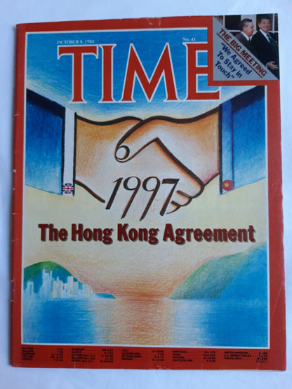 Time magazine 1997 The Hong Kong Agreement The Big Meeting 08.10.1984 Oktober 1984