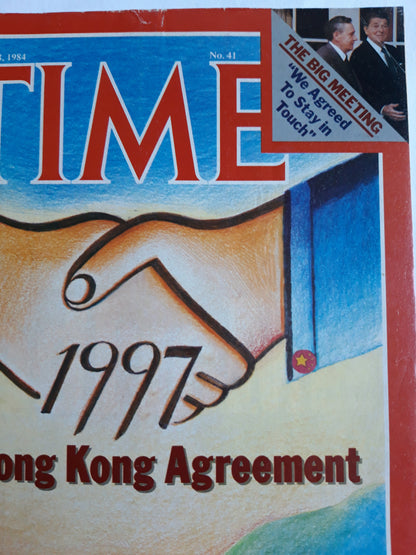 Time magazine 1997 The Hong Kong Agreement The Big Meeting 08.10.1984 Oktober 1984