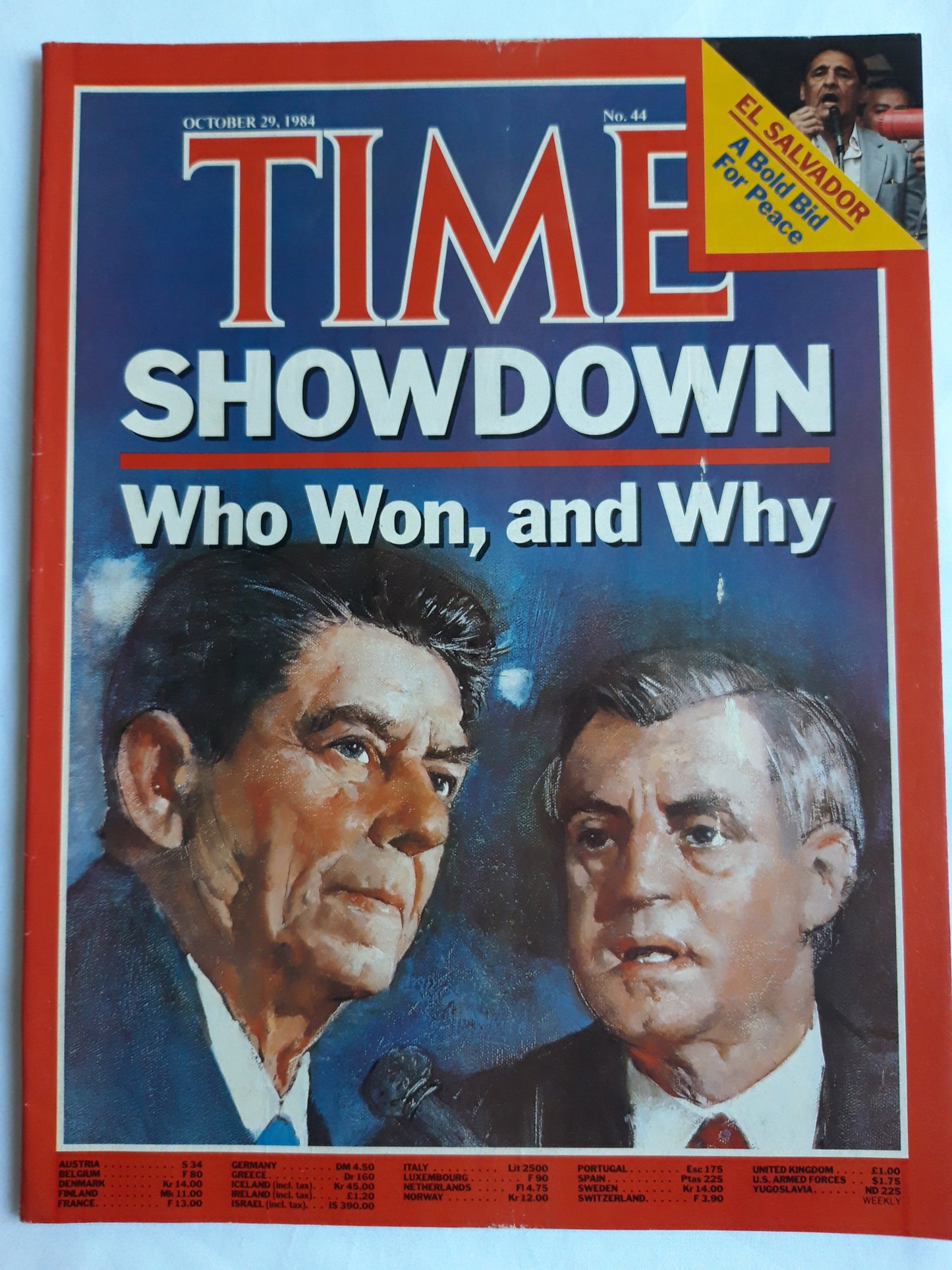 Time magazine Showdown Who Won, and Why El Salvador 29.10.1984 Oktober 1984 No.44
