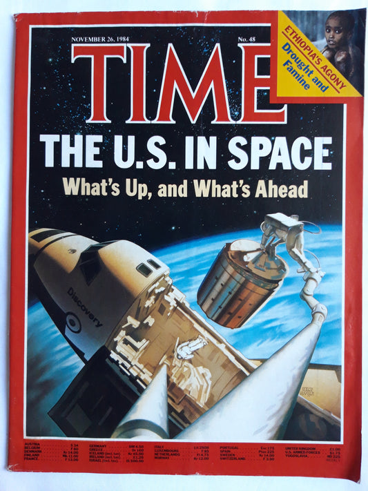 Time magazine The U.S. in Space What´s Up, and What`s Ahead Ethiopia´s Agony 26.11.1984 November 1984 No.48