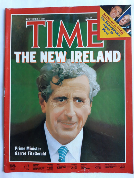 Time magazine The New Ireland Prime Minister Garret FitzGerald 03.12.1984 Dezember 1984