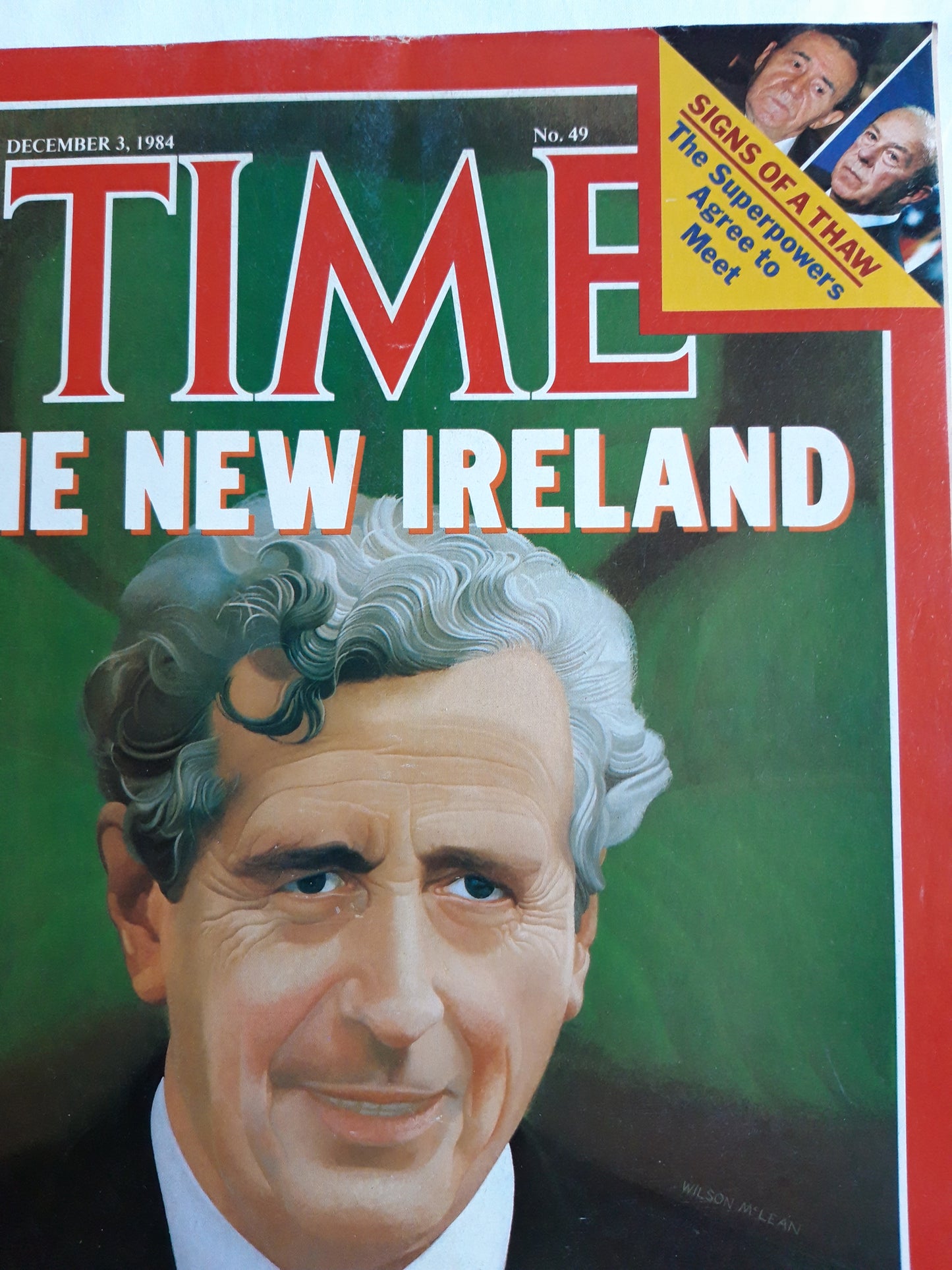Time magazine The New Ireland Prime Minister Garret FitzGerald 03.12.1984 Dezember 1984