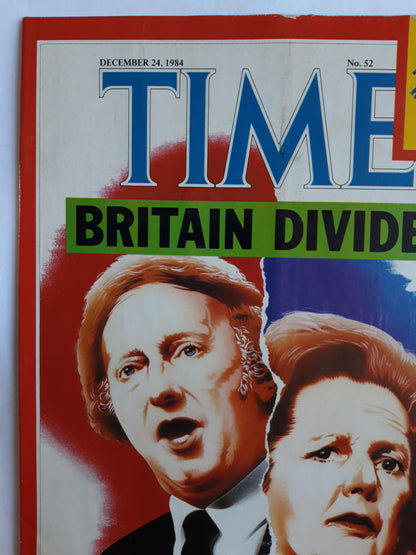 Time magazine Britain Divided Miners´Leader Scargill Prime Minister Thatcher VCRs The New Video Revolution 24.12.1984 Dezember 1984