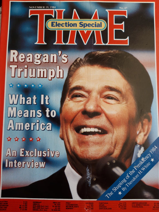Time magazine Ronald Reagan`s Triumph 19.11.1984 November 1984 No.47