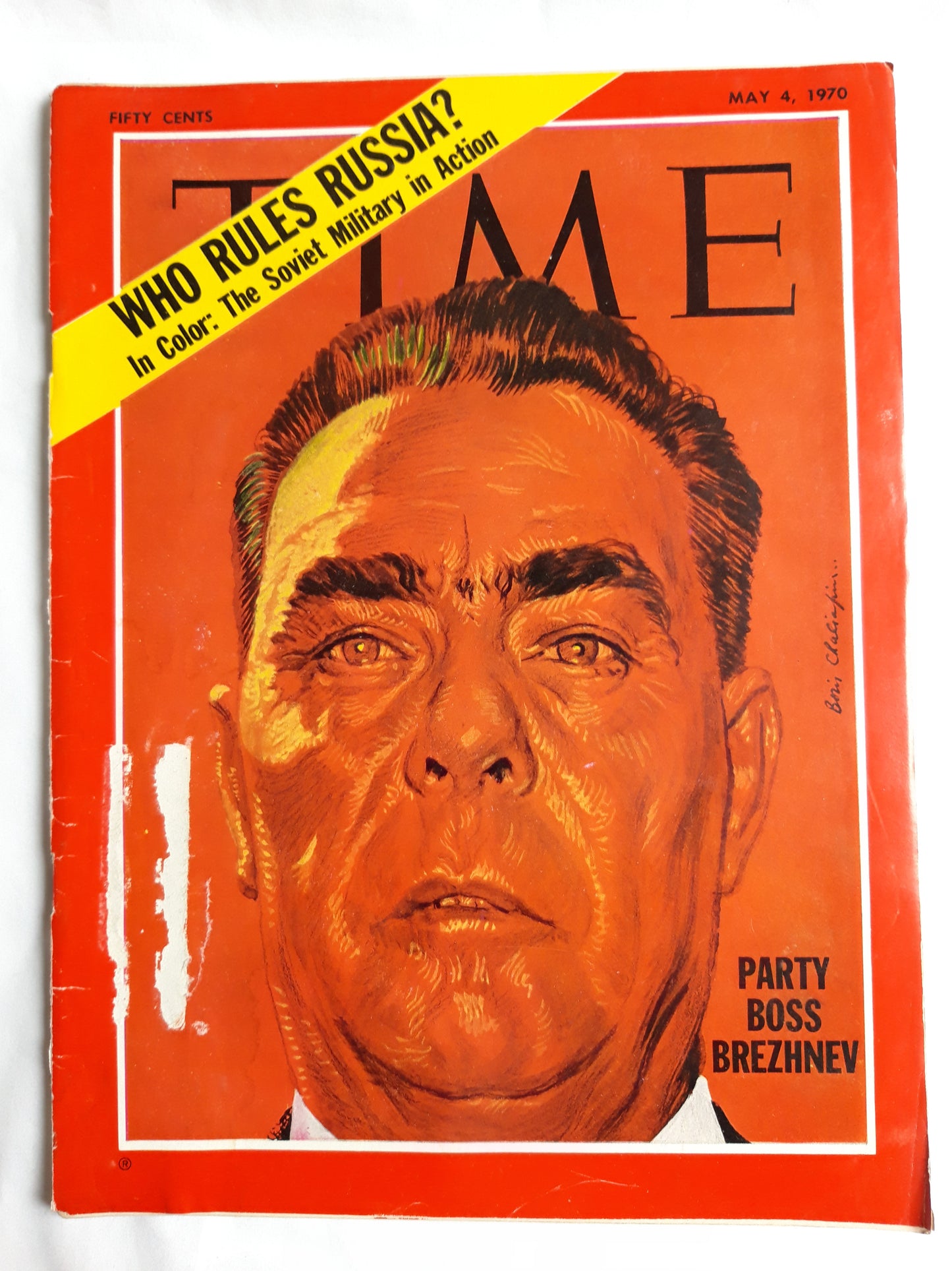 Time magazine Who Rules Russia In Color: The Soviet Military in Action Party Boss Leonid Breyhnev 04.05.1970 Mai 1970