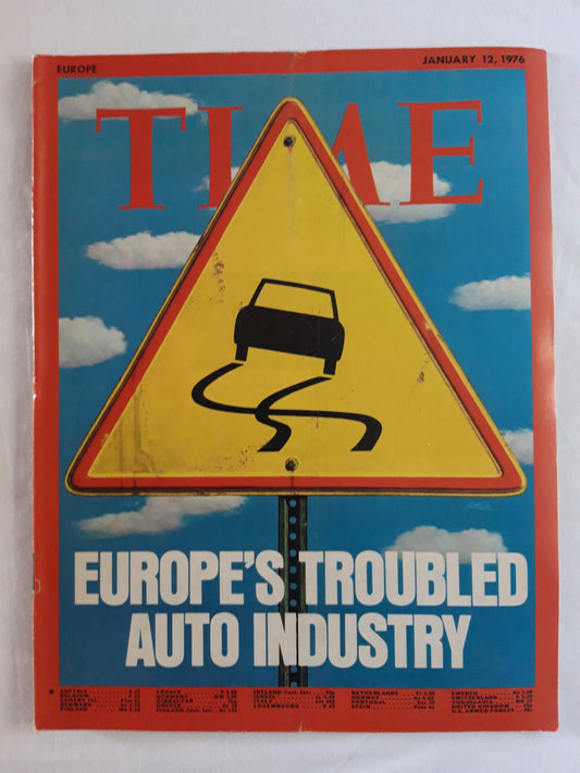 Time magazine Europe`s Troubled Auto Industry 12.01.1976 Januar 1976