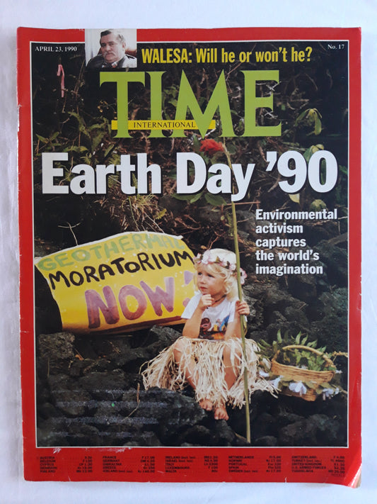 Time magazine Earth Day ´90 Walesa Environmental activism captures the world´s imagination 23.04.1990 April 1990