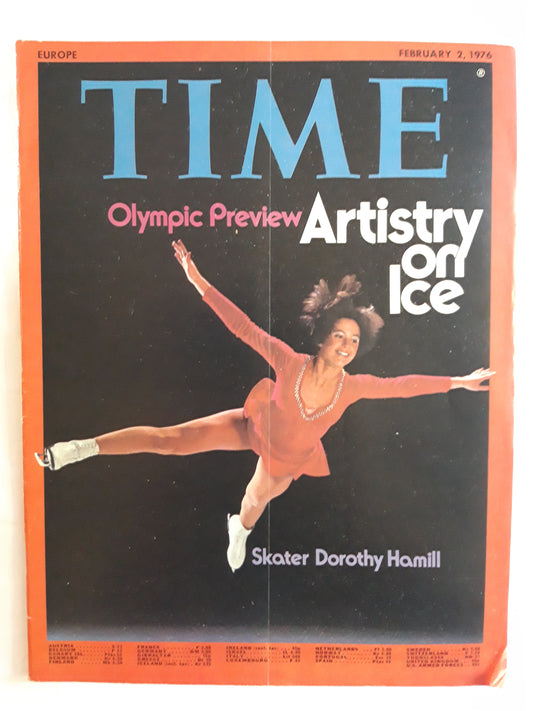 Time magazine Olympic Preview Artistry on Ice Skater Dorothy Hamill 02.02.1976 Februar 1976