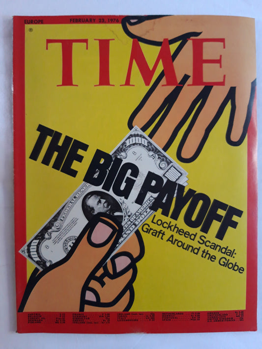Time magazine The big Payoff Lockheed Scandal 23.02.1976 Februar 1976