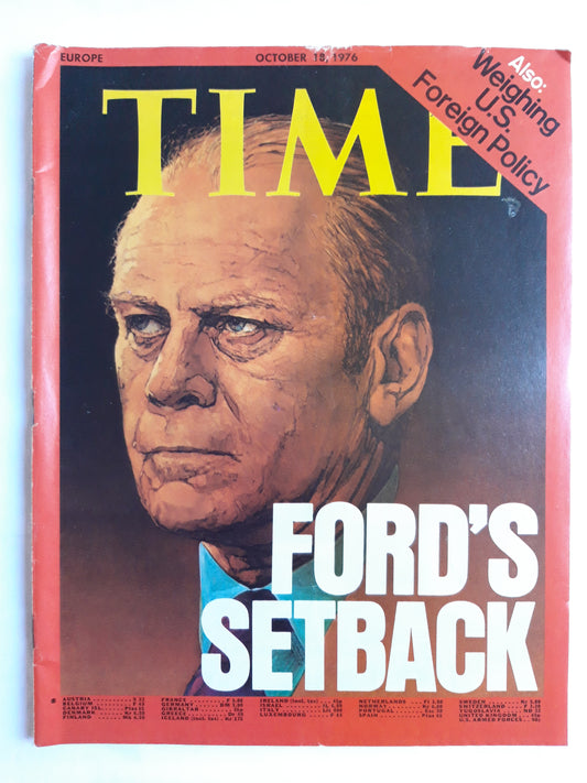 Time magazine Gerald Ford´s Setback 18.10.1976 Oktober 1976