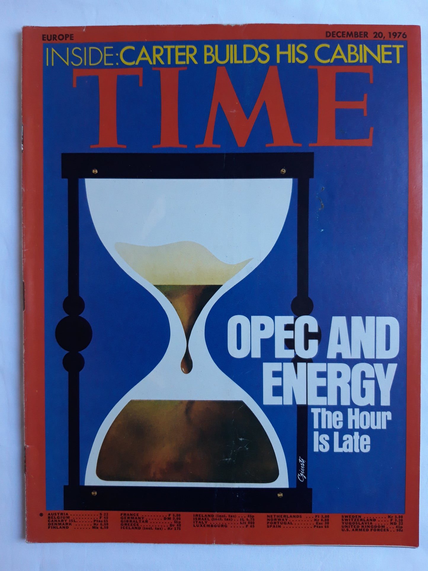 Time magazine Opec and Energy The Hour Is Late Jimmy Carter builds his Cabinet 20.12.1976 Dezember 1976