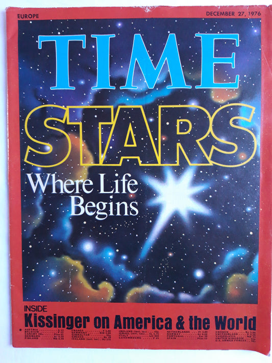 Time magazine Stars Where Life Begins Henry Kissinger on America & the World 27.12.1976 Dezember 1976