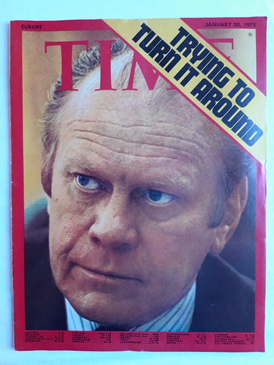 Time magazine Trying to turn around Gerald Ford 20.01.1975 Januar 1975