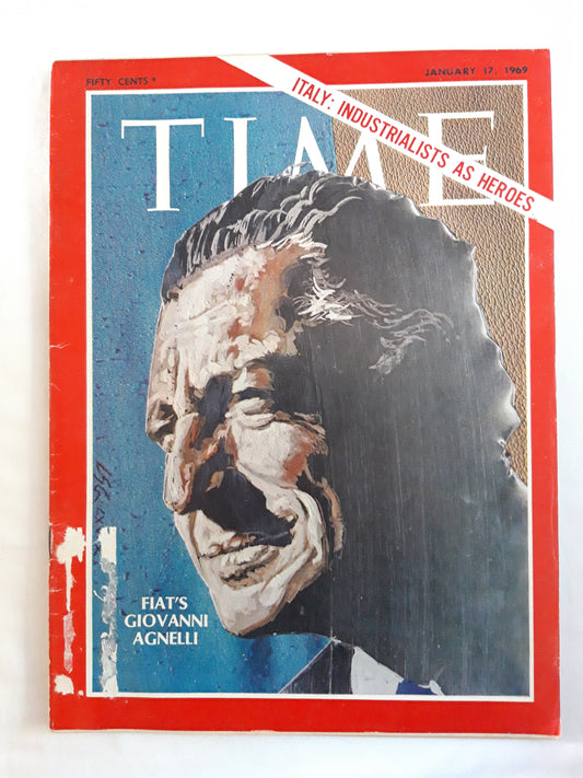 Time magazine Fiat`s Giovanni Agnelli Italy: Industrialists as heroes 17.01.1969 Januar 1969