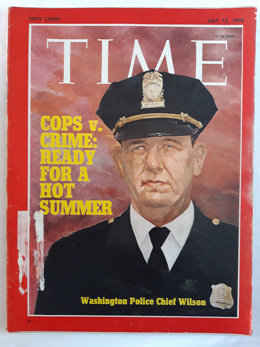 Time magazine Cops v. vs Crime: Ready for a hot summer Washington Police Chief Wilson 13.07.1970 Juli 1970