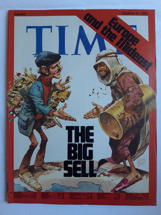 Time magazine The Big Sell Europe and the Mideast 17.03.1975 März 1975