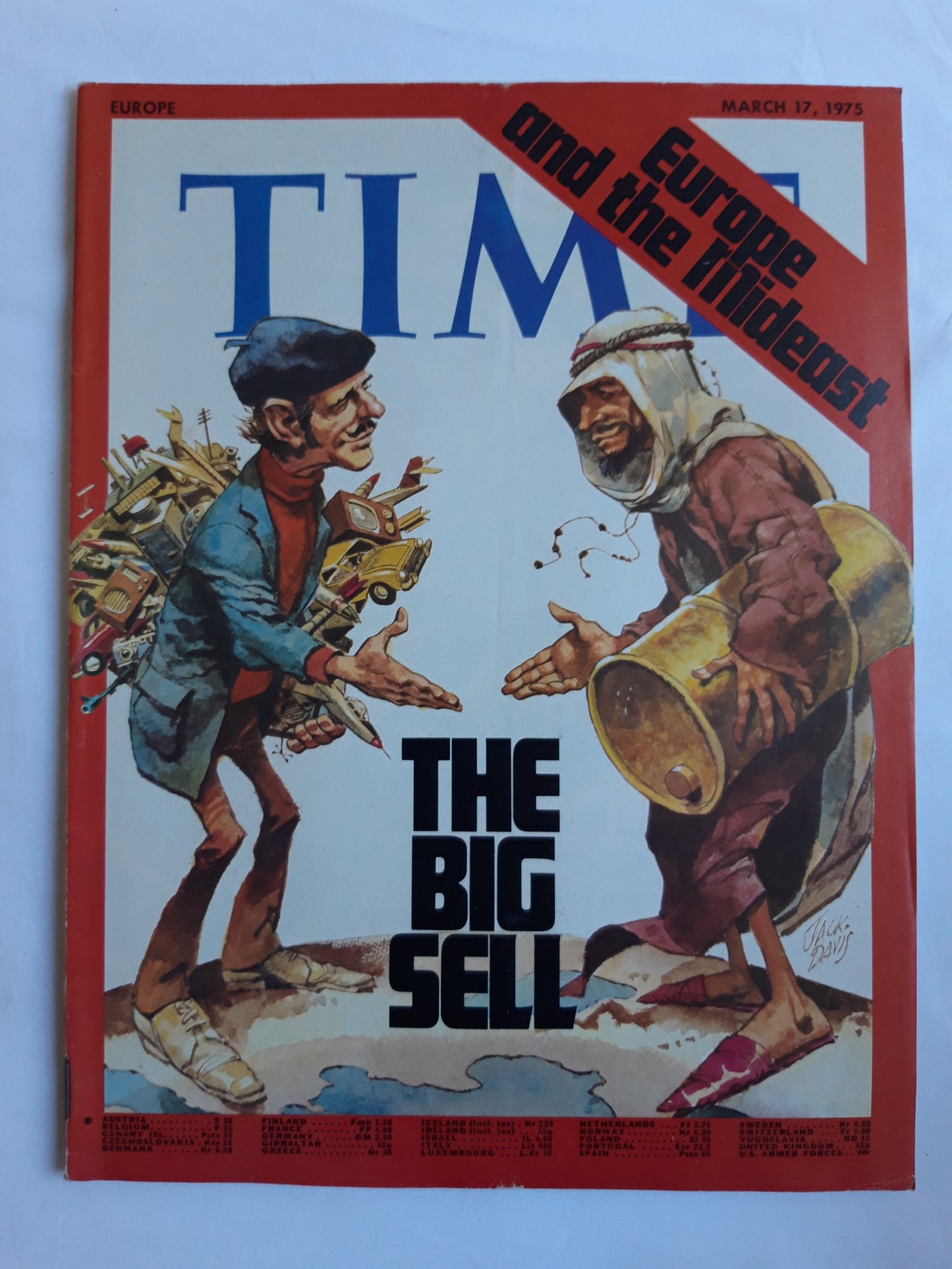 Time magazine The Big Sell Europe and the Mideast 17.03.1975 März 1975