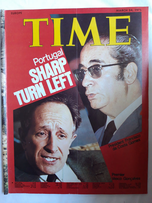 Time magazine Portugal Sharp Turn Left President Francisco da Costa Gimes Premier Vasco Goncalves 24.03.1975 März 1975