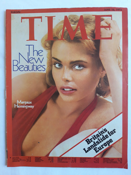 Time magazine The New Beauties Margaux Hemingway Britain`s Landslide for Europe 16.06.1975 Juni 1975