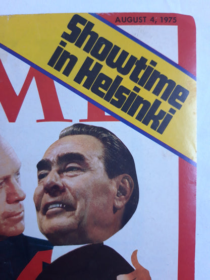 Time magazine Gerald Ford Leonid Brezhnev Showtime in Helsinki 04.08.1975 August 1975