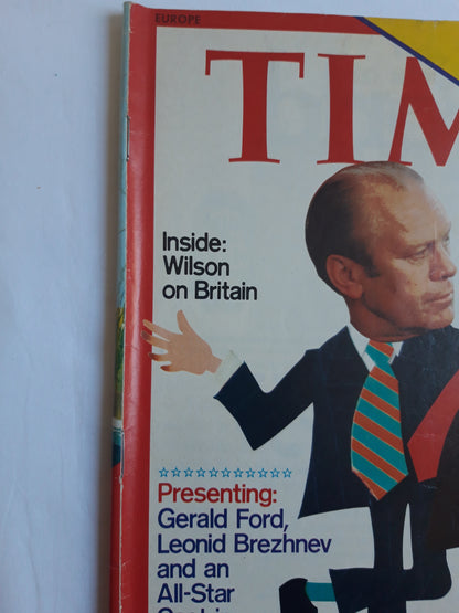 Time magazine Gerald Ford Leonid Brezhnev Showtime in Helsinki 04.08.1975 August 1975