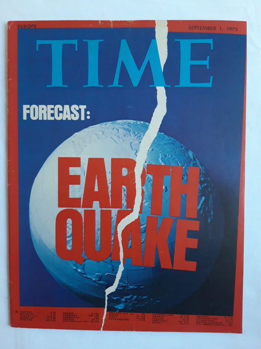 Time magazine Forecast: Earth Quake 01.09.1975 September 1975