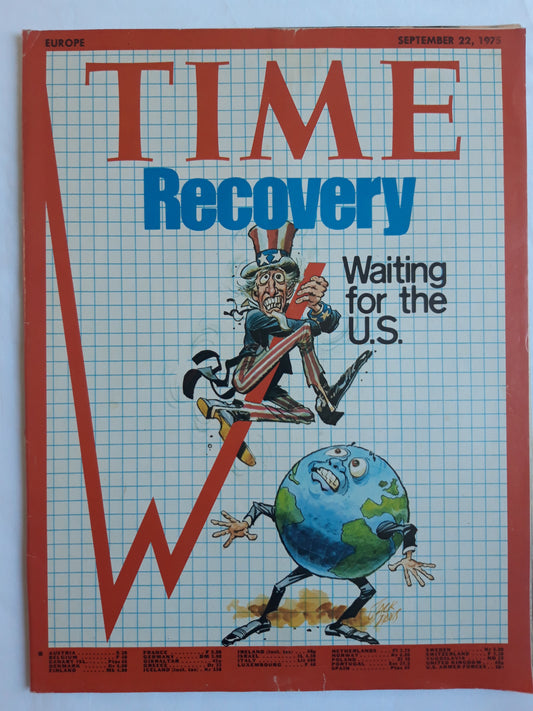 Time magazine Recovery Waiting for the U.S. 22.09.1975 September 1975