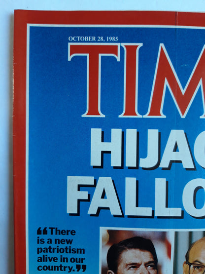 Time magazine Hijack Fallout  Ronald Reagan Craxi Mubarak Arafat Kurosawa 28.10.1985 Oktober 1985 No.43