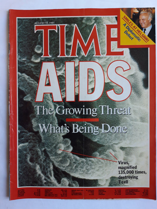 Time magazine AIDS Virus The Growing Threat What`s Being Done Virus Smiles At Helsinki A Diplomatic Debut Shevardnadze 12.08.1985 August 1985 No.32