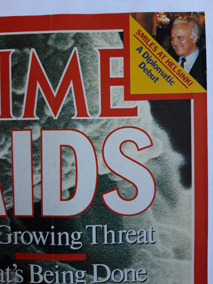 Time magazine AIDS Virus The Growing Threat What`s Being Done Virus Smiles At Helsinki A Diplomatic Debut Shevardnadze 12.08.1985 August 1985 No.32