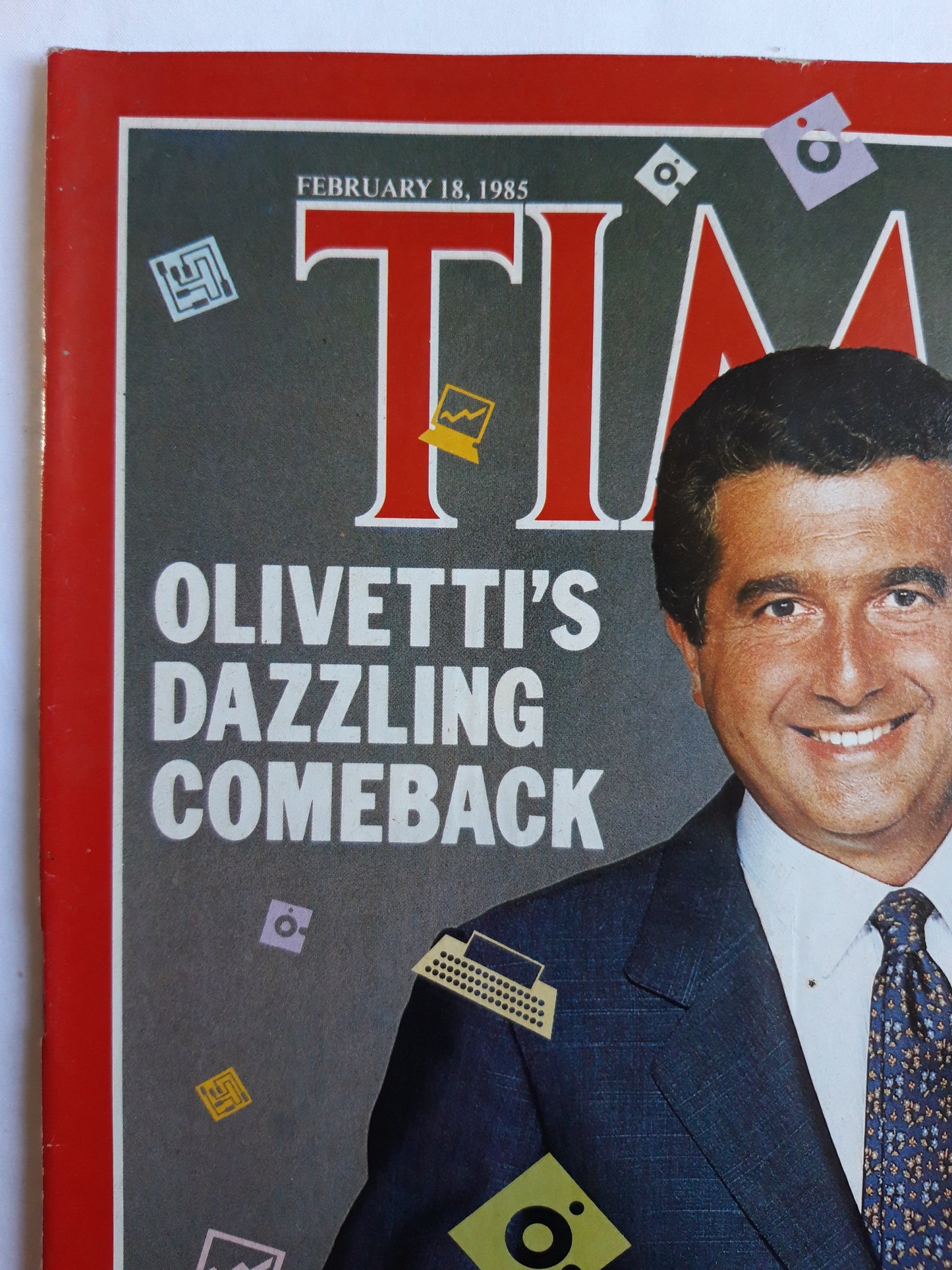 Time magazine Chairman Carlo De Benedetti Olivetti Breaking with Moscow 18.02.1985 Februar 1985 No.7