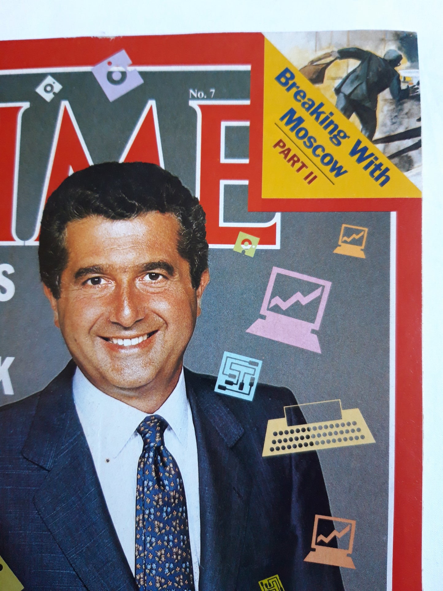 Time magazine Chairman Carlo De Benedetti Olivetti Breaking with Moscow 18.02.1985 Februar 1985 No.7