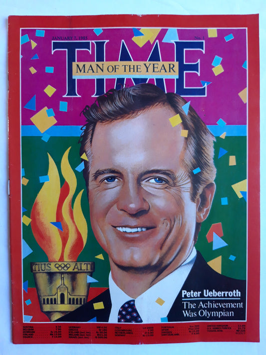Time magazine Man of the Year Peter Ueberroth The Achievement Was Olympien 07.01.1985 Januar 1985 No.1