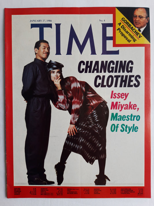 Time magazine Changing Clothes Issey Miyake Maestro Of Style Mikhail Gorbachev A Disarming Proposal 27.01.1986 Januar 1986 No.4