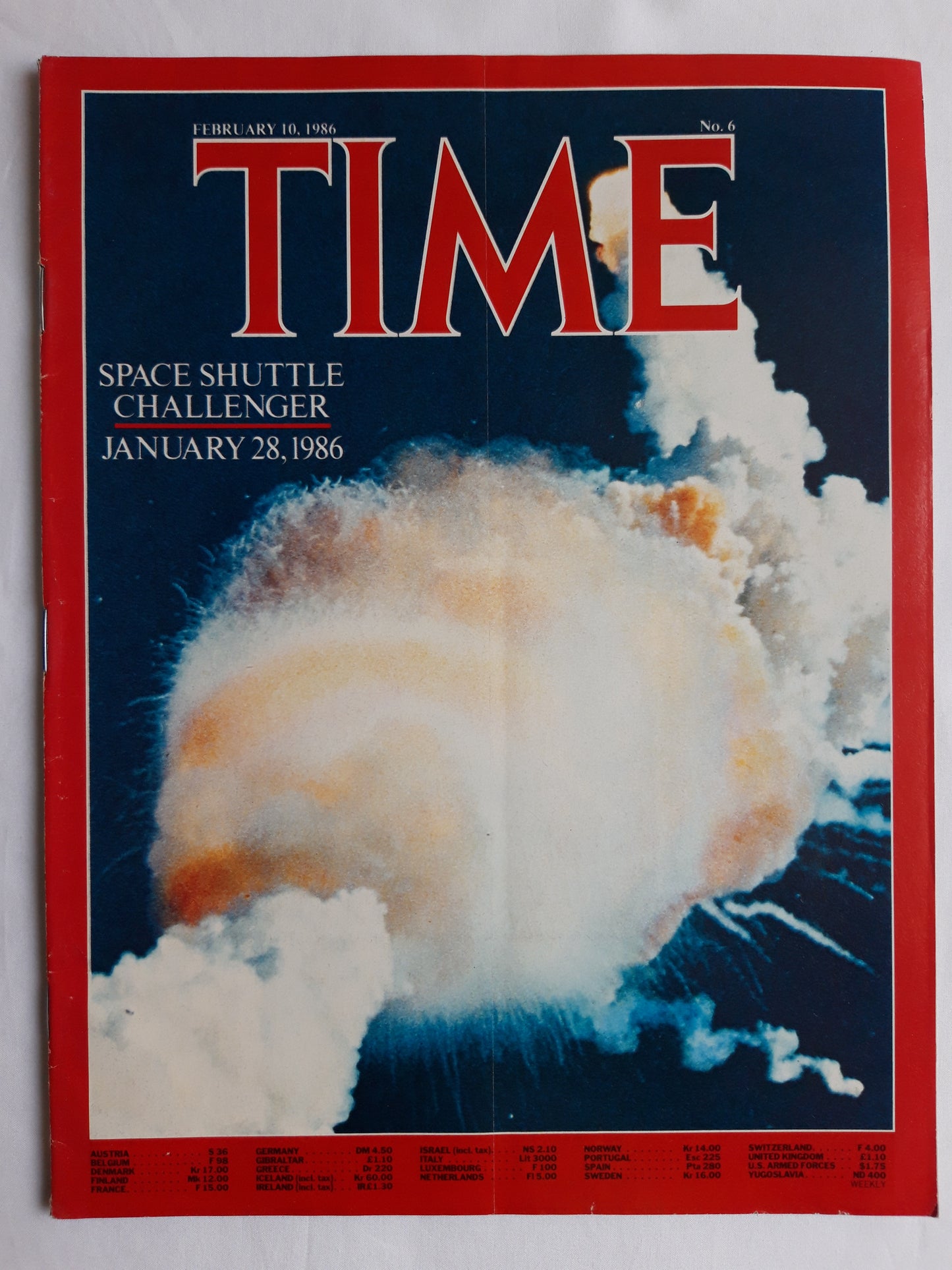 Time magazine Space Shuttle Challenger January 28, 1986 10.02.1986 Februar 1986 No.6