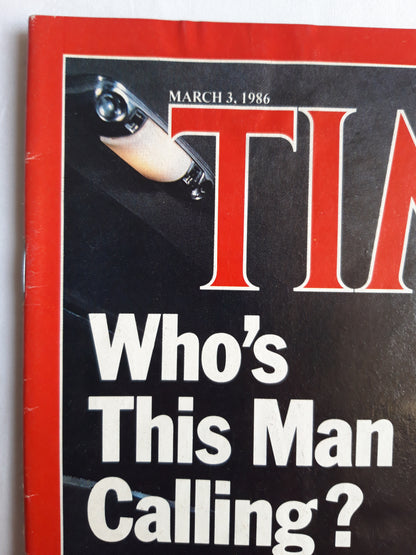 Time magazine Who´s This Man Calling? Influence Peddling In Washington Lobbyist Michael Deaver The Philippines Breaking Ranks 03.03.1986 März 1986 No.9