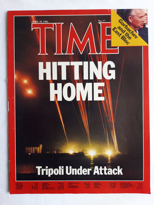 Time magazine Hitting Home Tripoli Under Attack 28.04.1986 April 1986 No.17