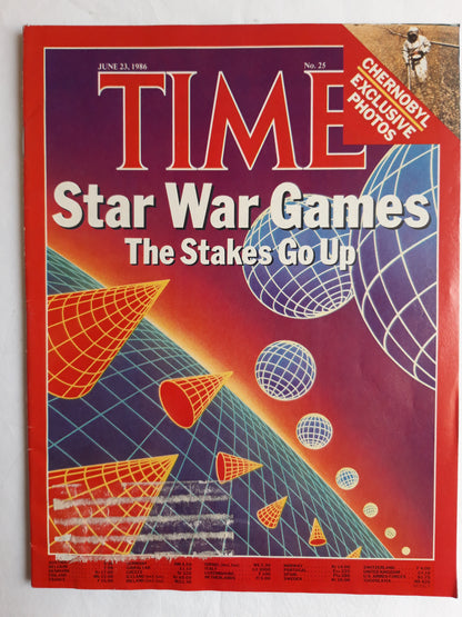 Time magazine Star War Games The Stakes Go Up Chernobyl Exclusive Photos 23.06.1986 Juni 1986 No.25