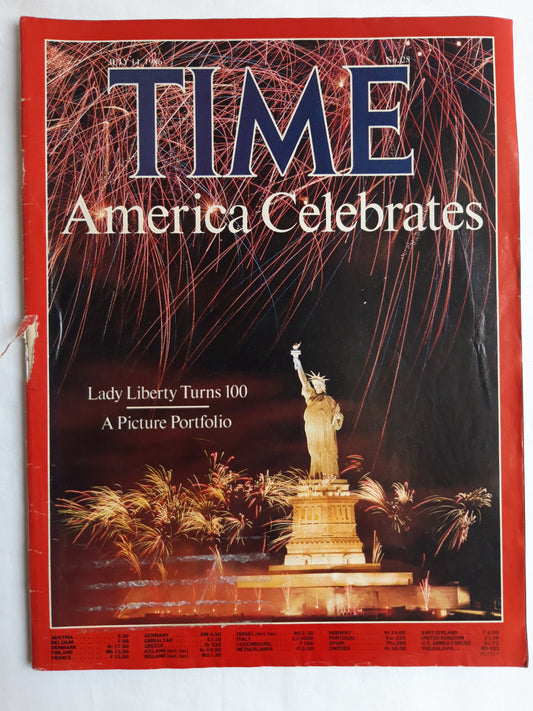 Time magazine America Celebrates Lady Liberty Turns 100 A Picture Portfolio 14.07.1986 Juli 1986 No.28 (mit Riss)