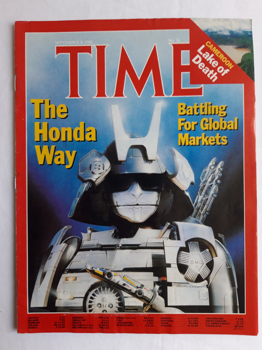 Time magazine The Honda Way Battling For Global Markets Cameroon Lake of Death 08.09.1986 September 1986 No.36