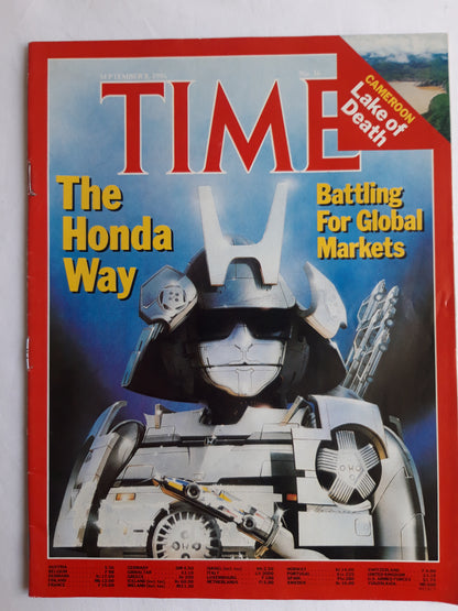Time magazine The Honda Way Battling For Global Markets Cameroon Lake of Death 08.09.1986 September 1986 No.36