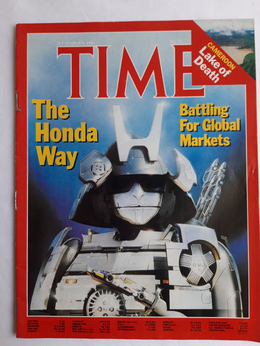 Time magazine The Honda Way Battling For Global Markets Cameroon Lake of Death 08.09.1986 September 1986 No.36