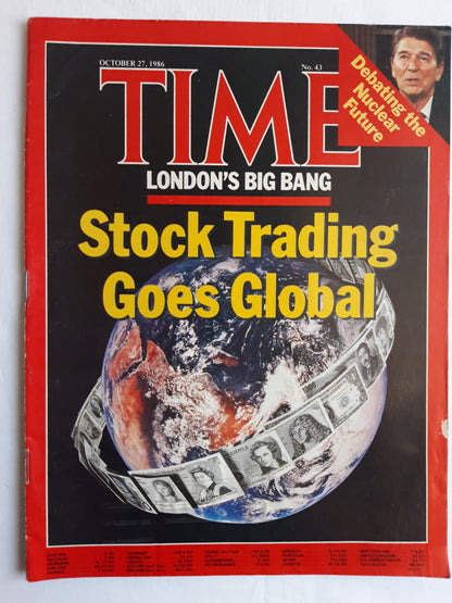 Time magazine London`s Big Bang Stock Trading Goes Global Debating the Nuclear Future 27.10.1986 Oktober 1986 No.43