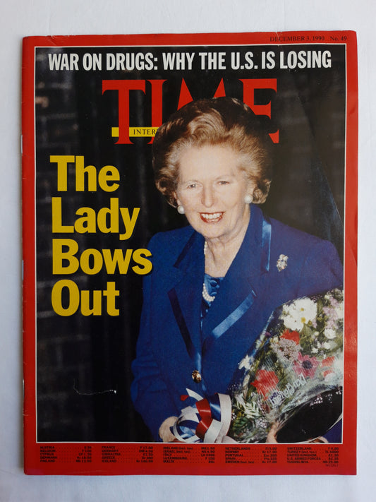 Time magazine Margaret Thatcher The Lady Bows Out War on drugs Why the U.S. is losing 03.12.1990 Dezember 1990