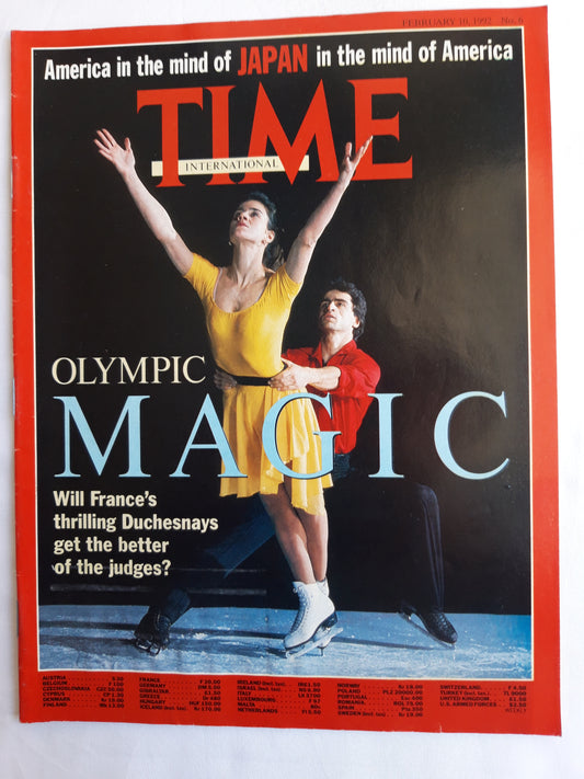 Time magazine Olympic Magic Will France`s thrilling Duchesnays get the better of the judges? America in the mind of Japan in the mind of America 10.02.1992 No.6 Februar 1992