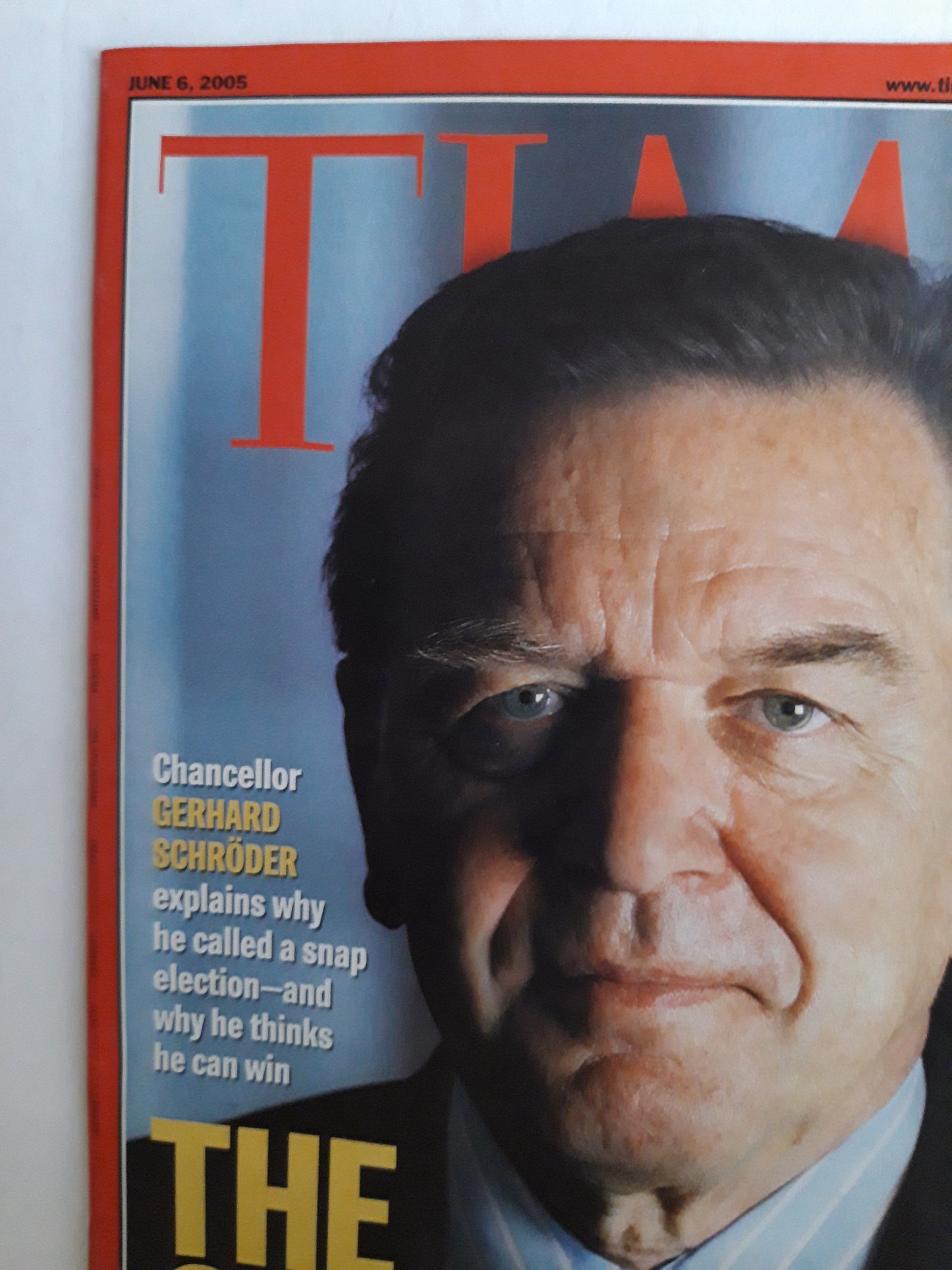 Time magazine Chancellor Gerhard Schröder The Gambler 06.06.2005 Juni 2005