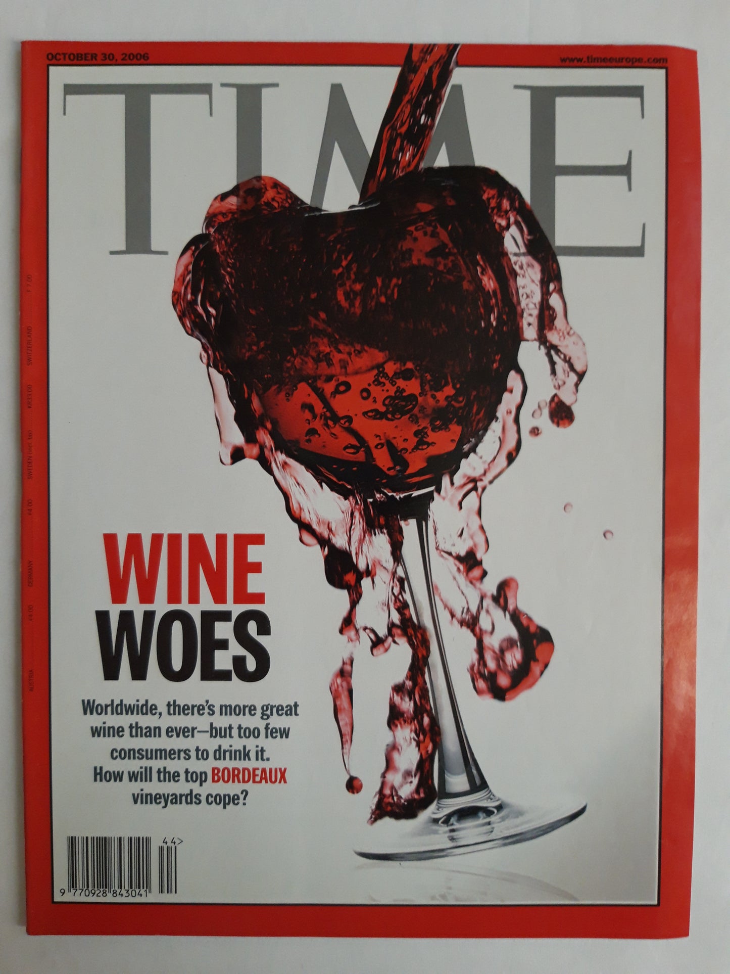 Time magazine Wine Woes Bordeaux 30.10.2006 Oktober 2006